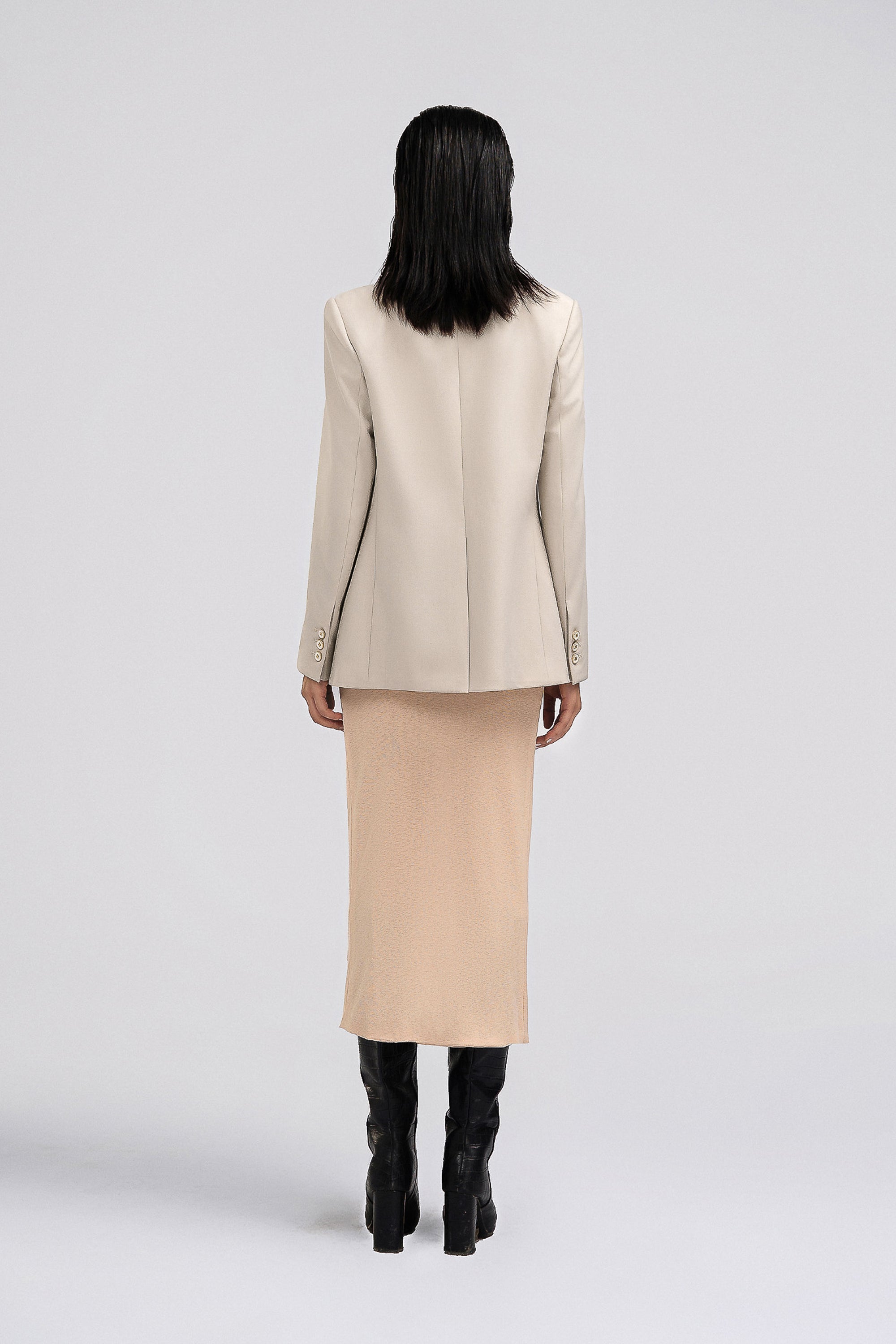 Petite Tailored Jacket in Cream Sylphic